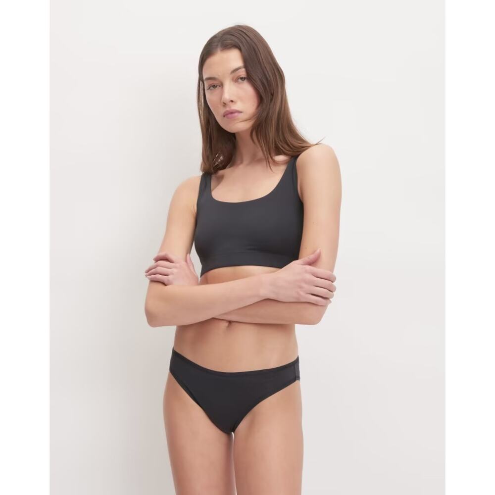 Everlane The Cotton Tank Bra Black Small Size - Picture 6 of 9